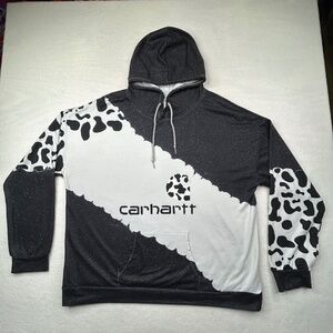 Custom Modified Unbranded Carhartt 2XL Hoodie Sweater Street Racer Cow